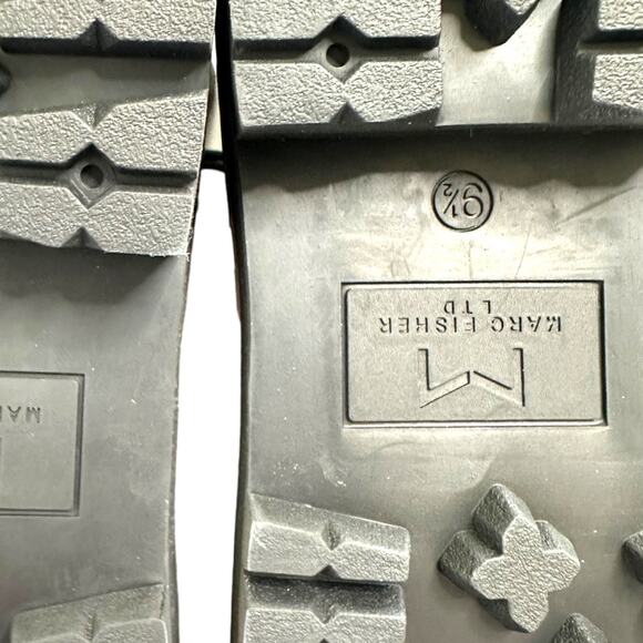 Marc Fisher Izzie Grey Suede Shearling Lace-Up Lug Sole Boots Size 9.5 - Picture 2 of 11